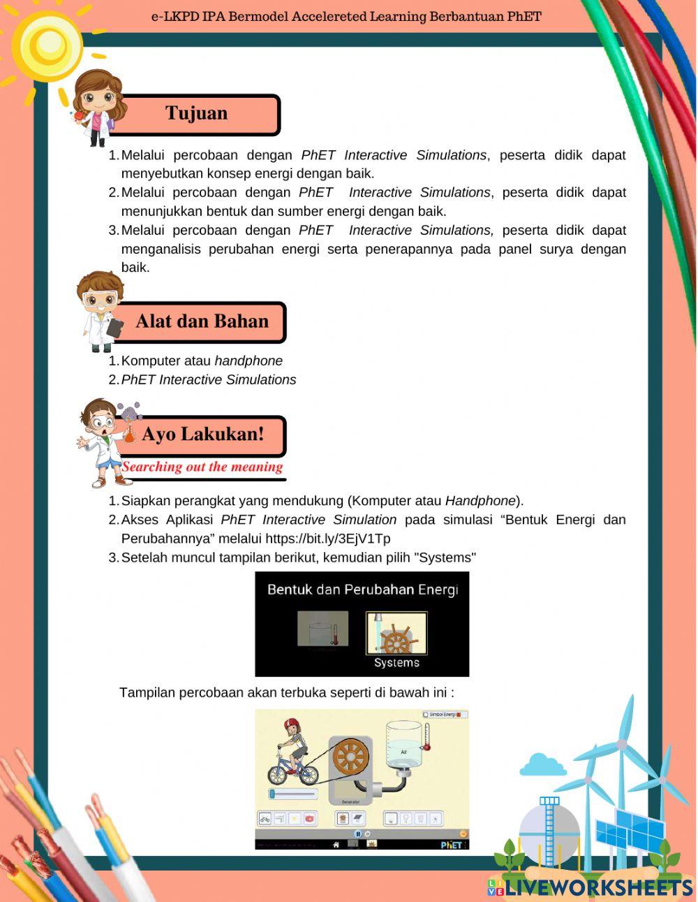 E-LKPD IPA BENTUK DAN PERUBAHAN ENERGI