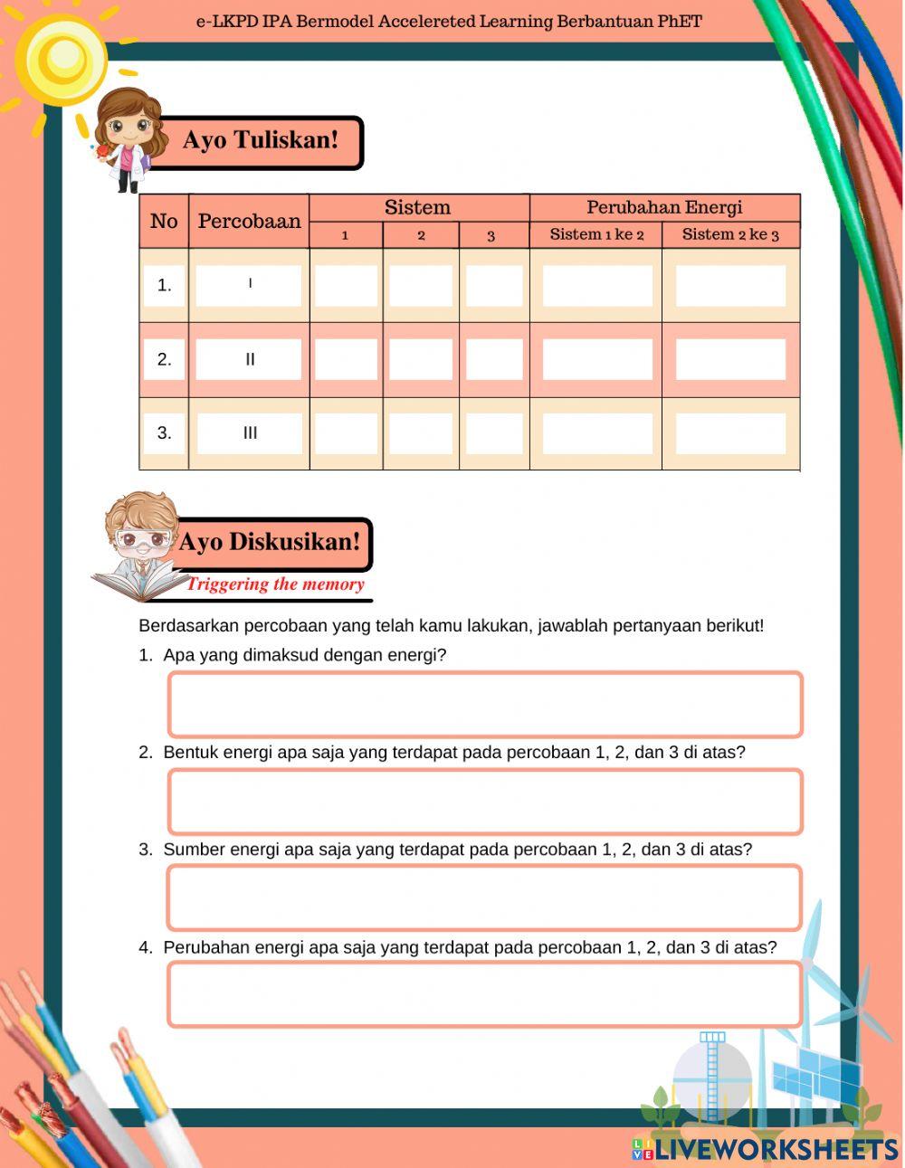 E-LKPD IPA BENTUK DAN PERUBAHAN ENERGI