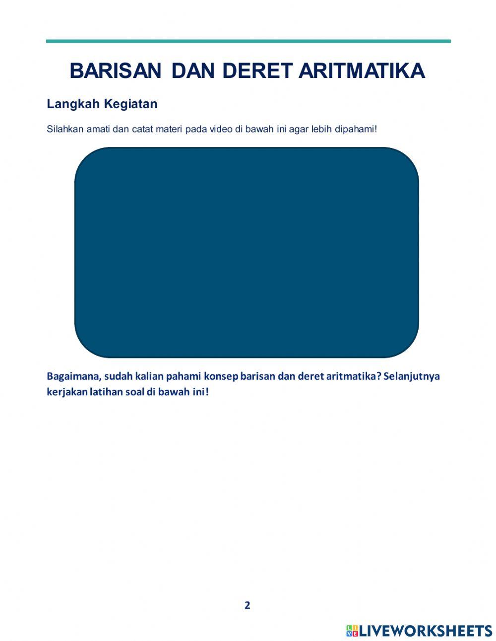 Barisan aritmatika xi