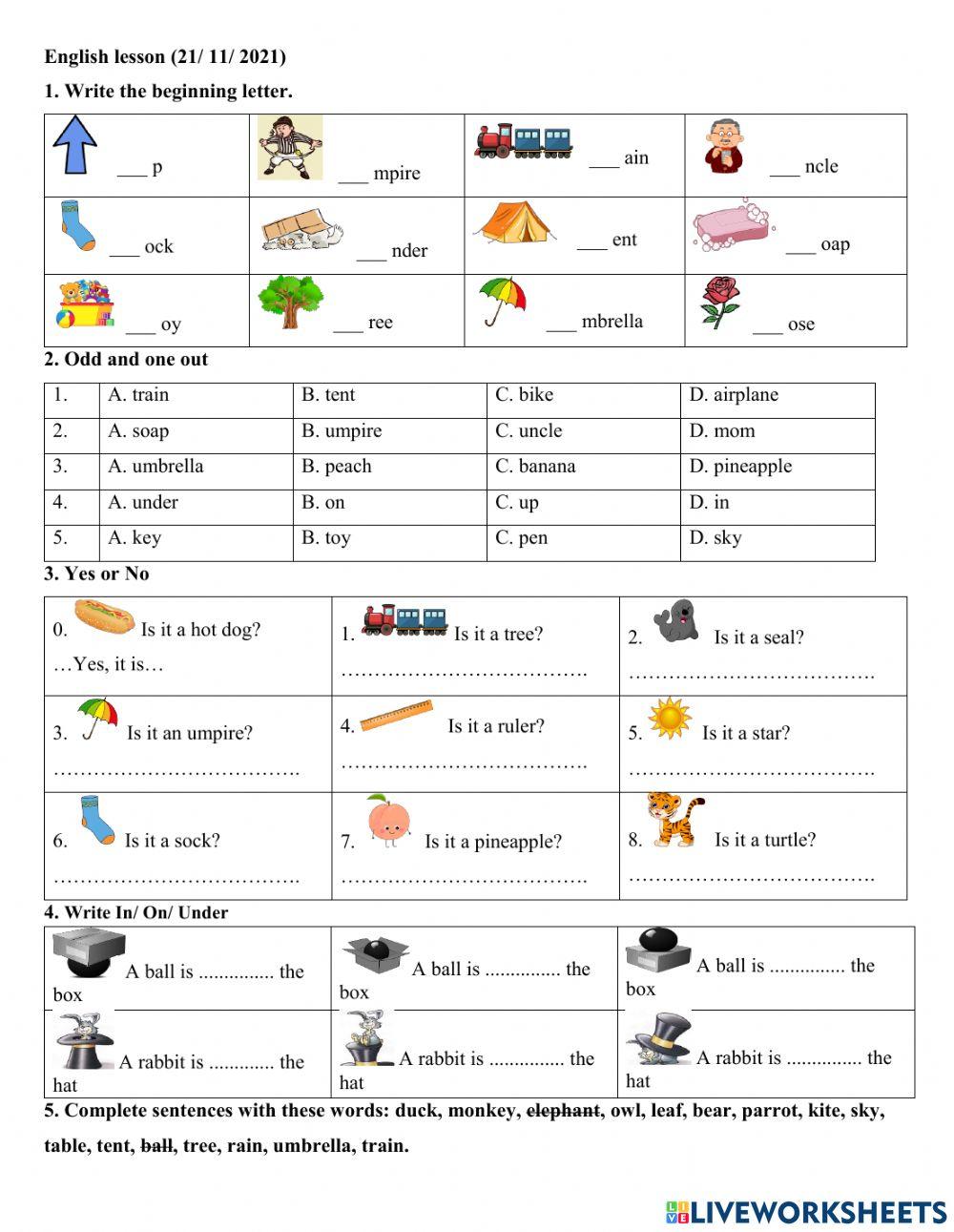 21.11 Group 2 Letter U