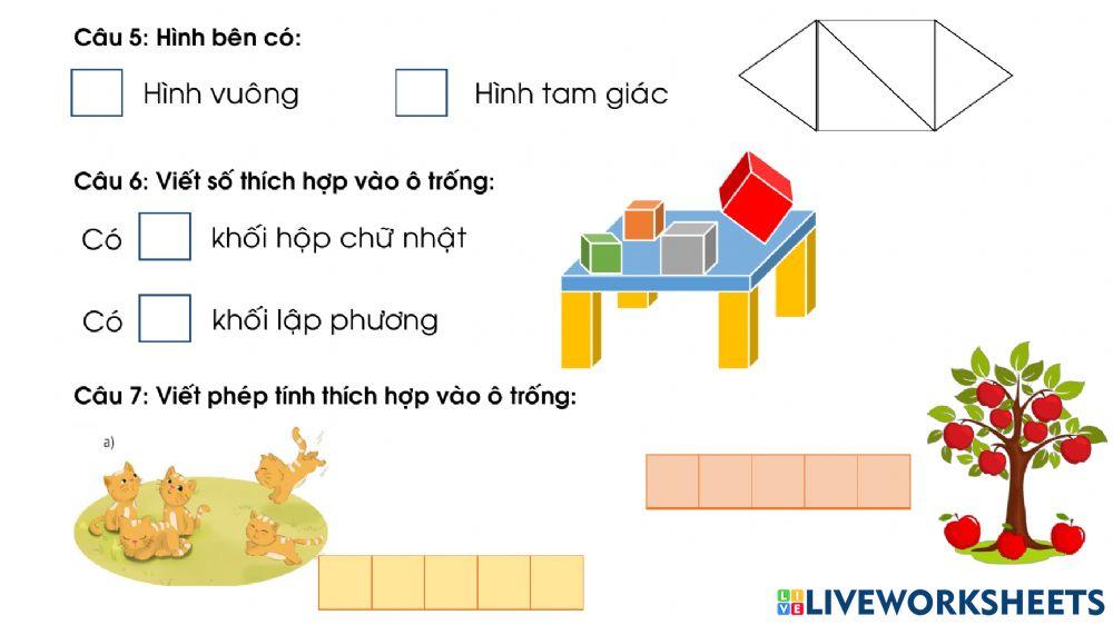 Kiểm tra giữa kì 1 - toán
