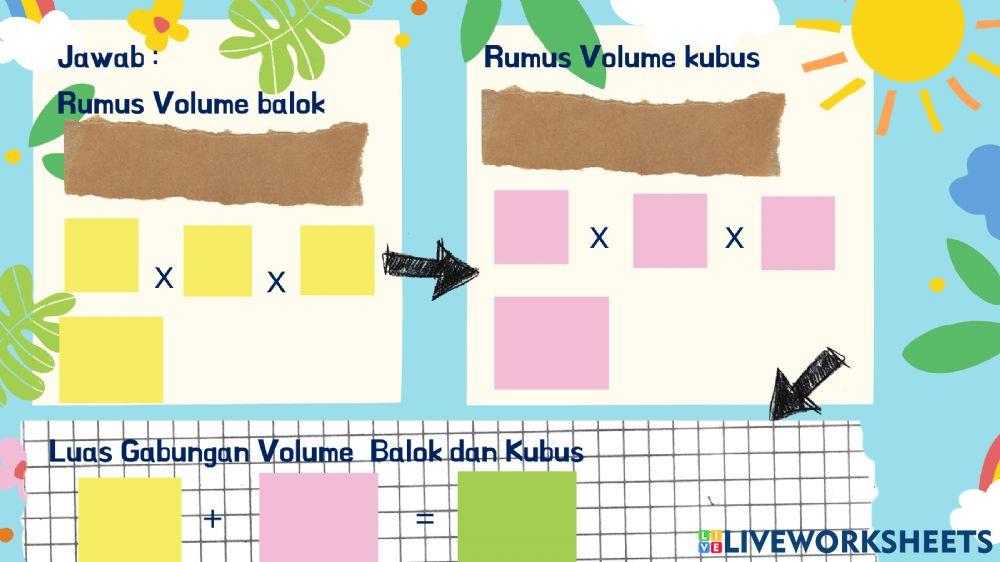 Matematika Volume Gabungan Balok dan Kubus