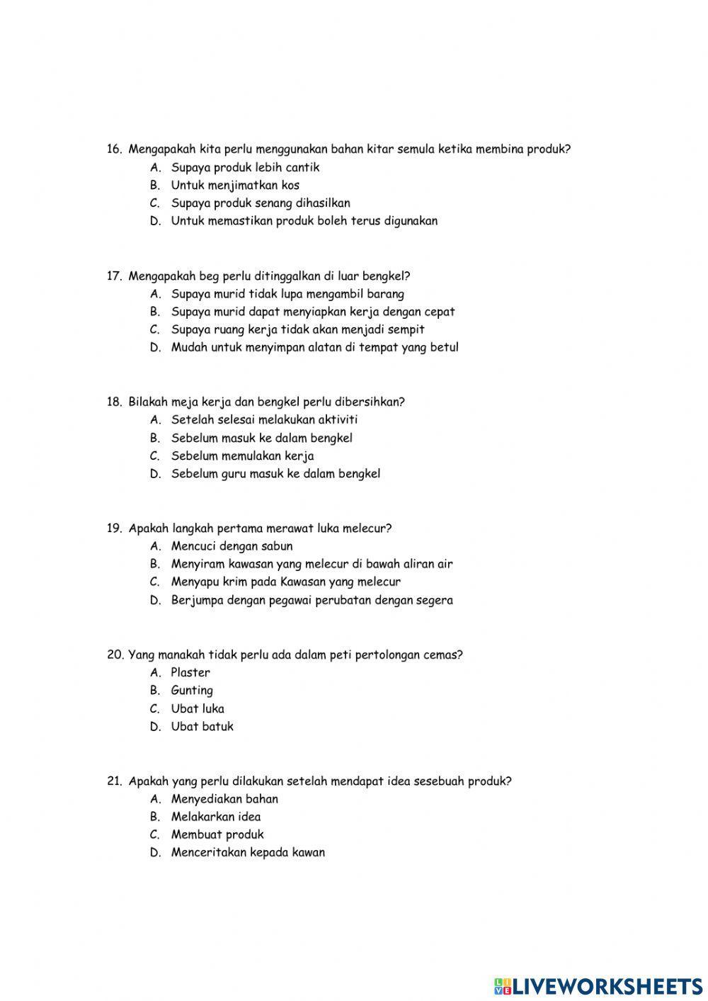 Pentaksiran setara standard rbt tahun 4