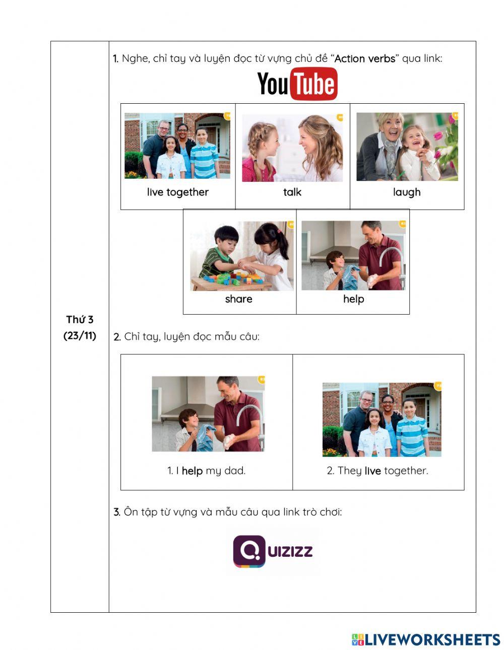 Phiếu giao bài môn ta tuần từ 22-26-11