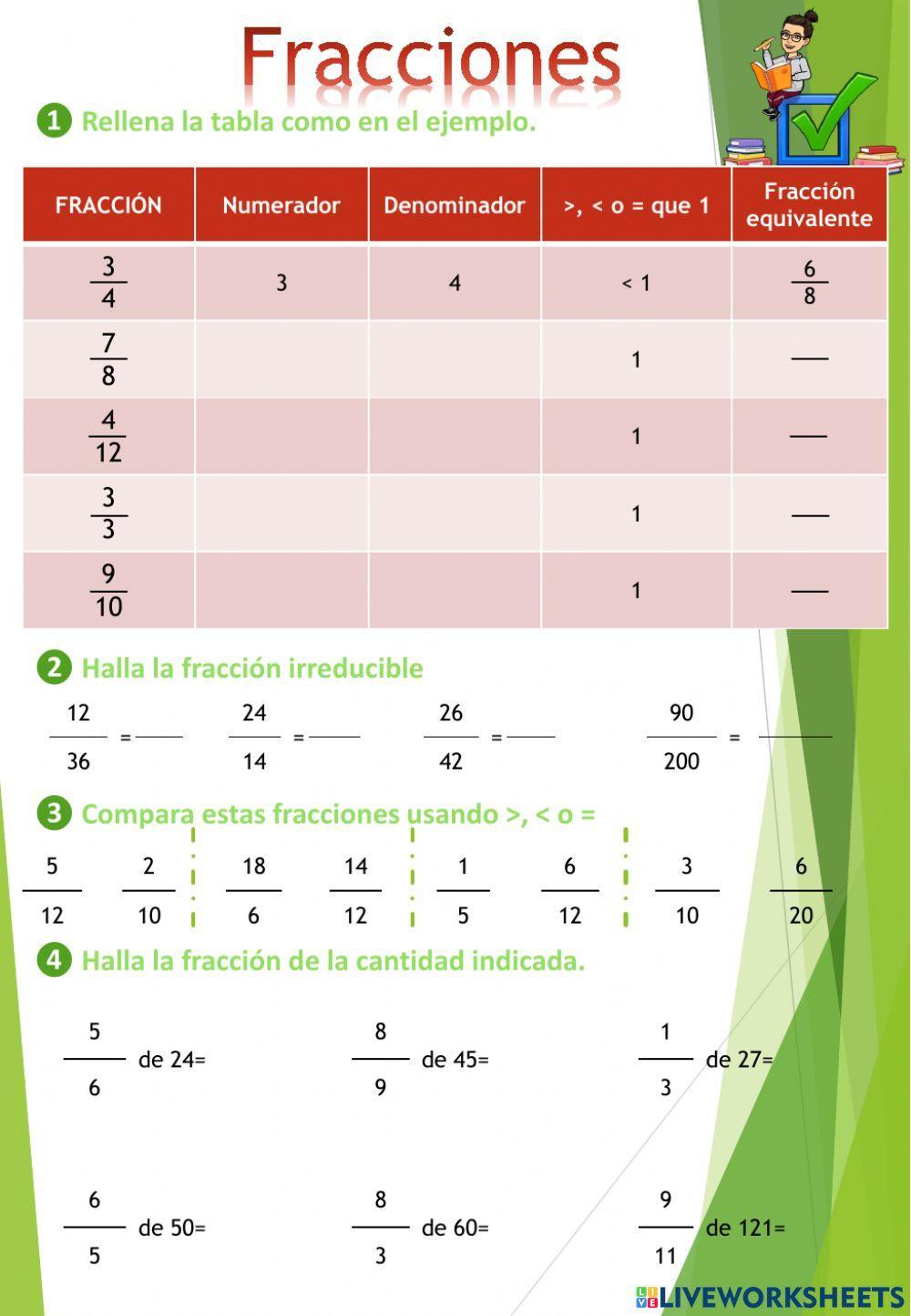 Ficha de repaso tema 4- Matemáticas 6º