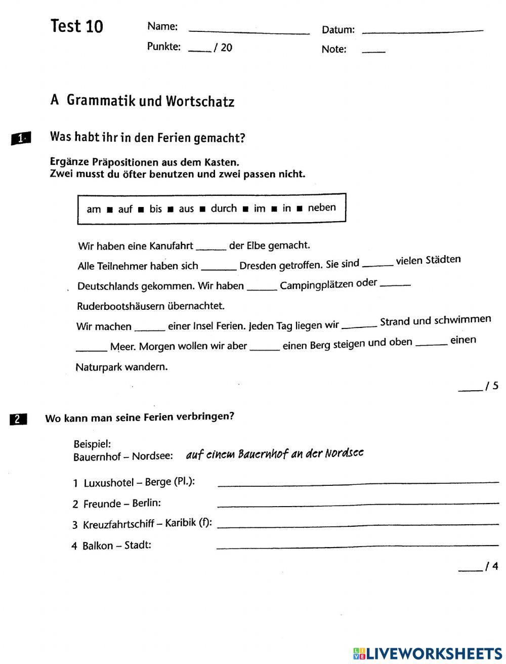 Ausblick 1 Lek 10 Test