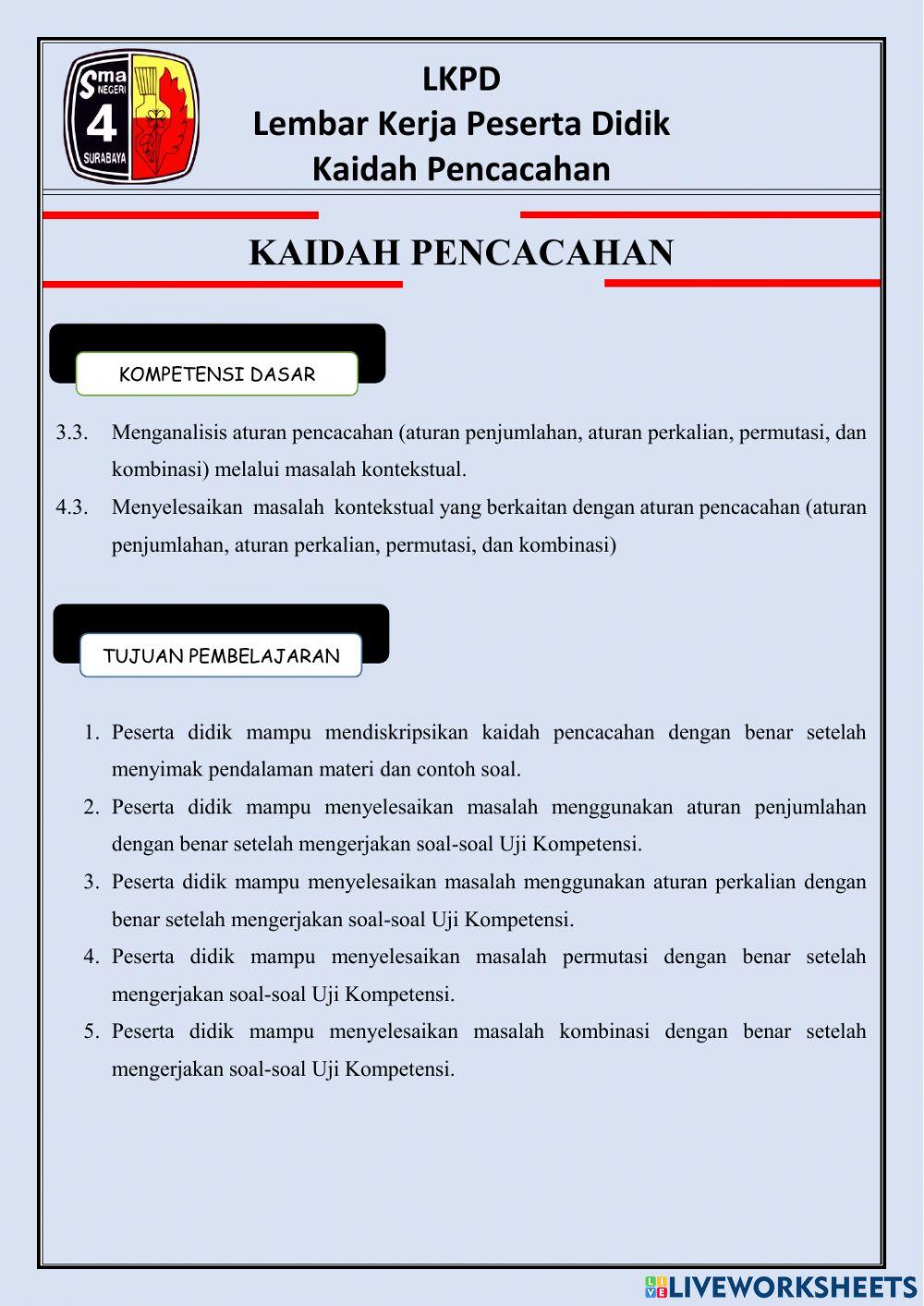 Lkpd kaidah pencacahan