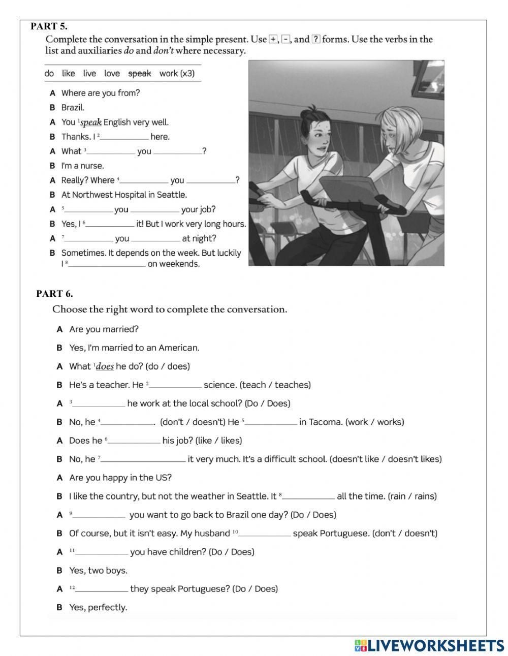 ENGLISH LEVEL A1 EXAM 1 online exercise for | Live Worksheets