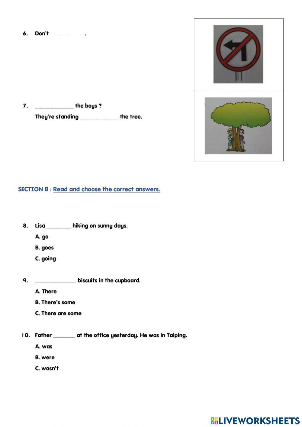 PRA PENTAKSIRAN SUMATIF BAHASA INGGERIS TAHUN 3