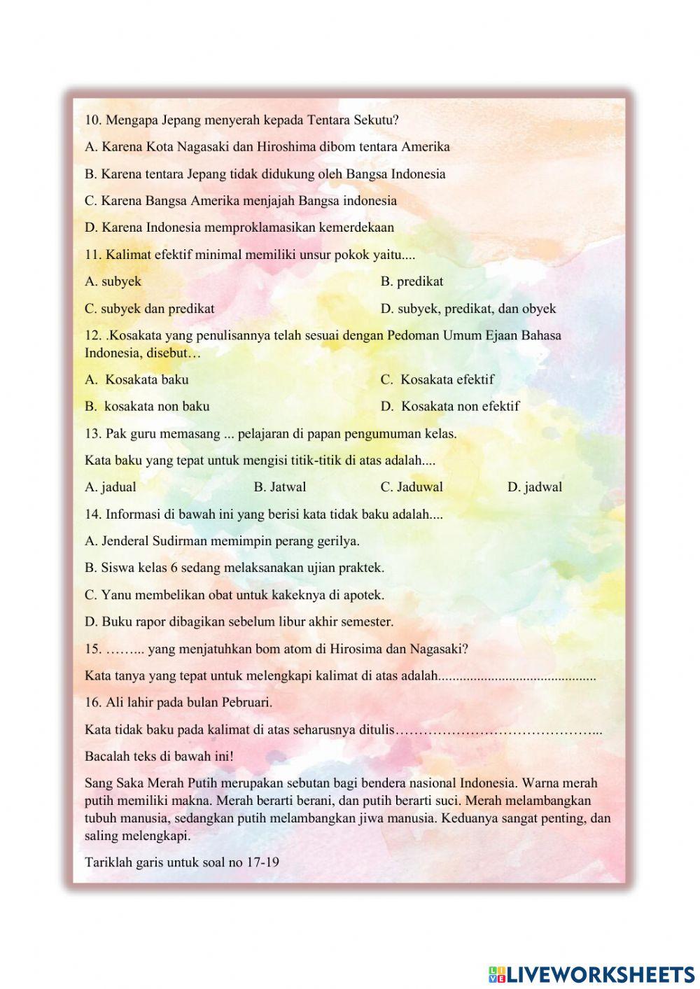 PAS Bahasa Indonesia