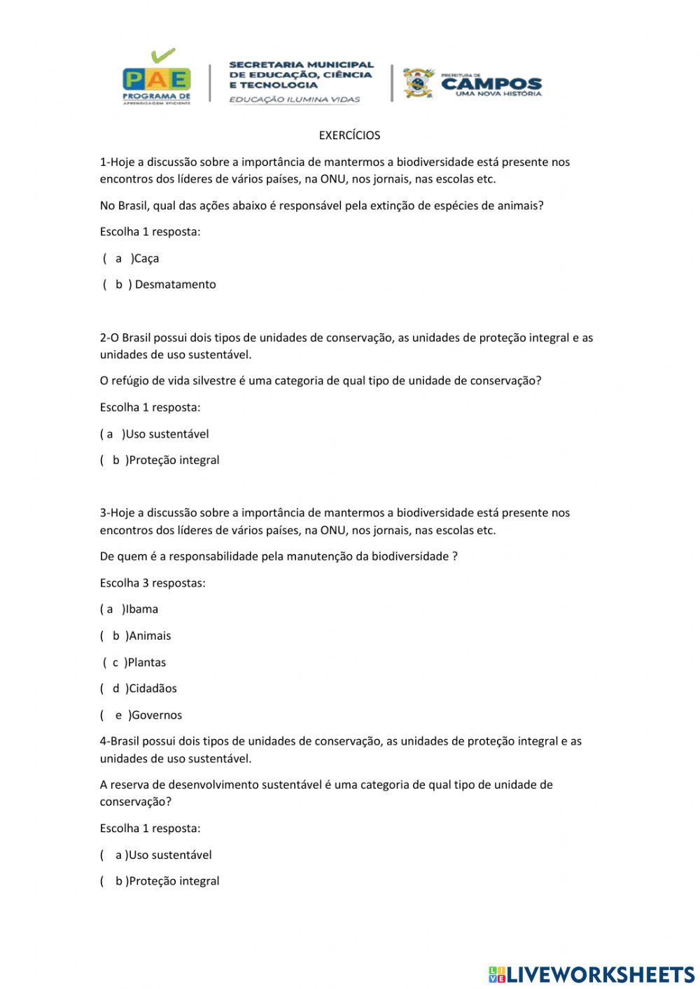 Unidades de proteçao ambietal