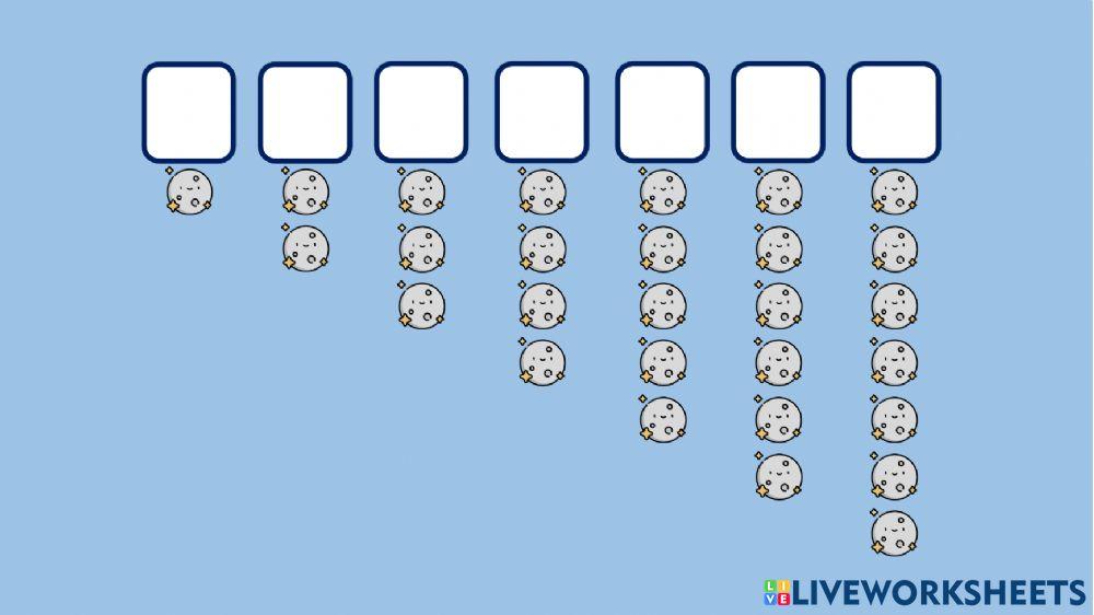 Serie numérica con lunas