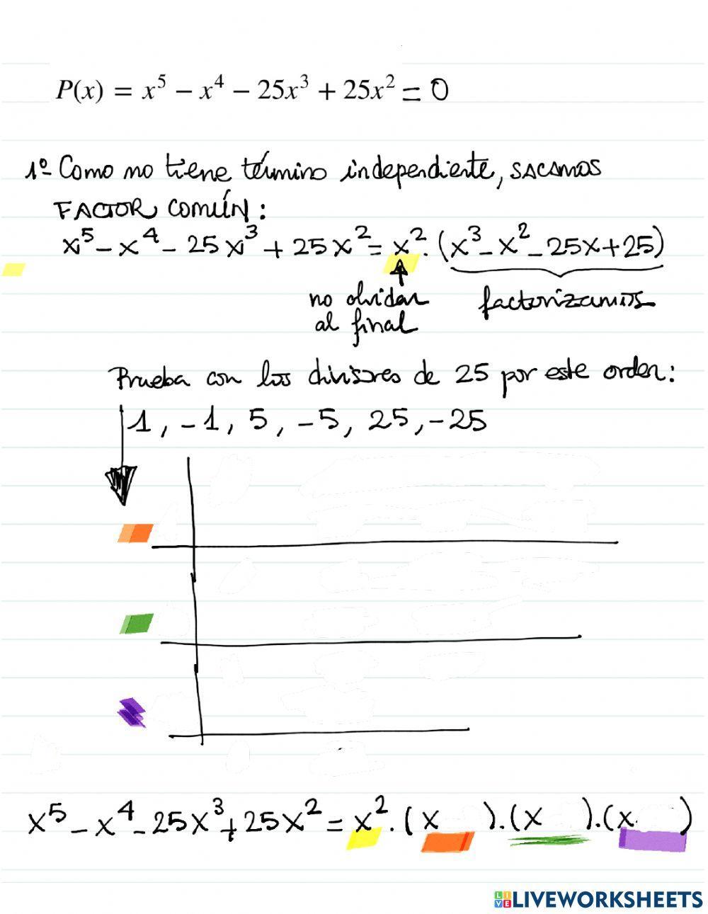 Ecuaciones polinómicas II