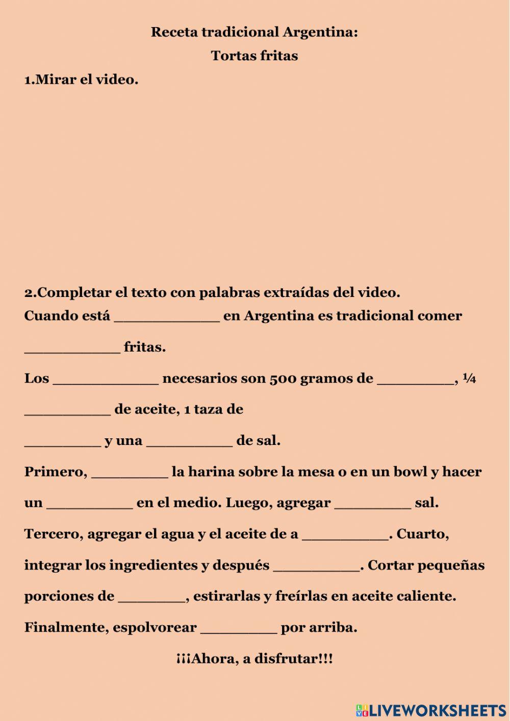 Cocina: Tortas fritas