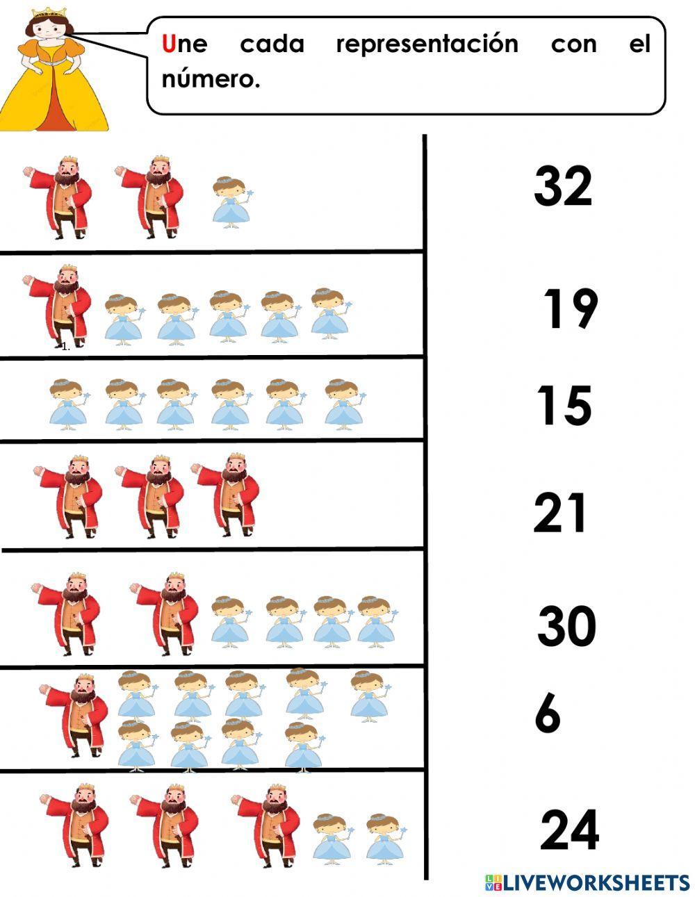 Tarea lunes unir fichas con su número