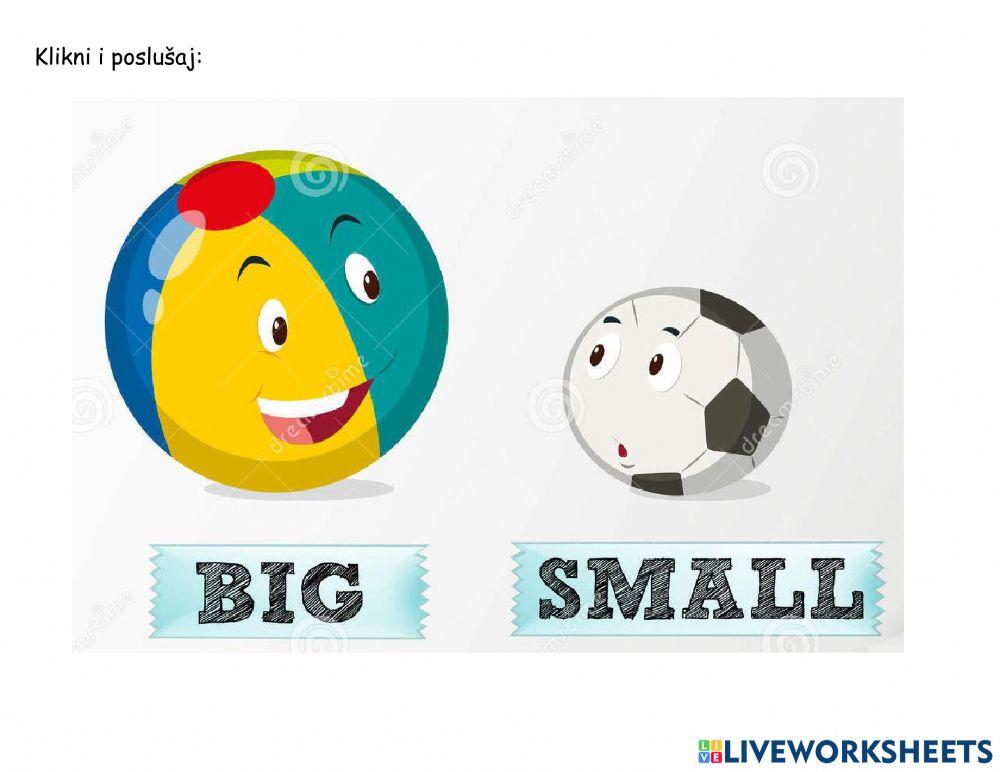 Big-small | Free Interactive Worksheets | 1667086