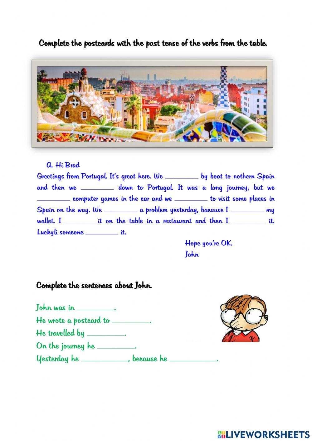 Past simple - regular and irregular verbs