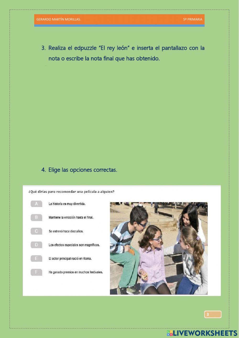 Comunicación oral. Tarea 5.