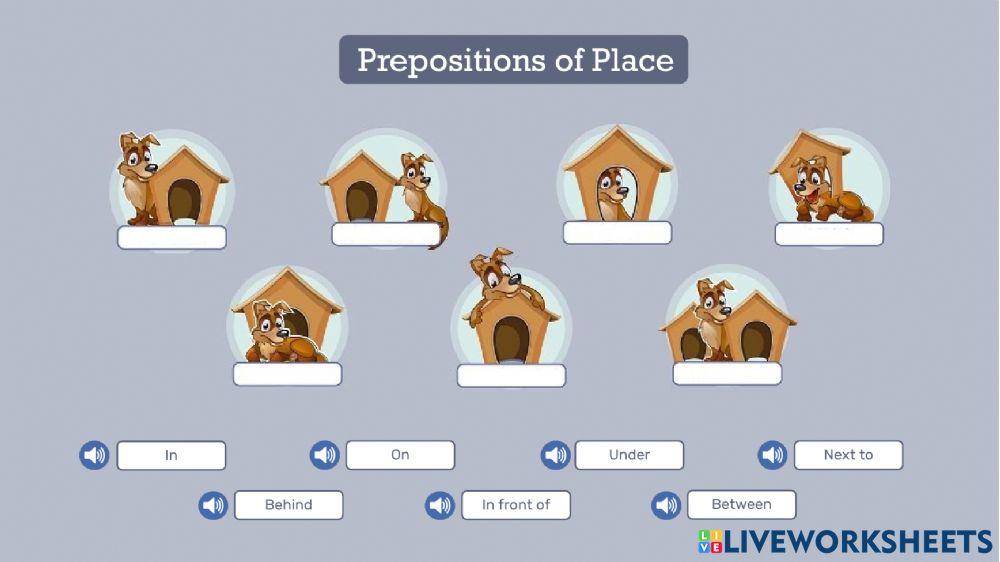Prepositions of place