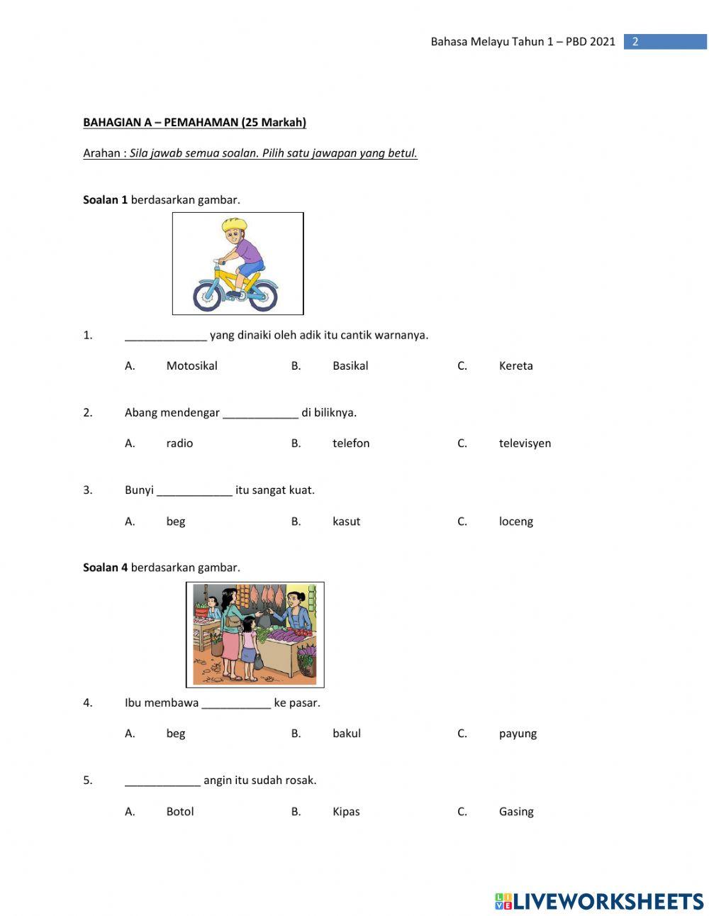 Pentaksiran bilik darjah akhir tahun 1