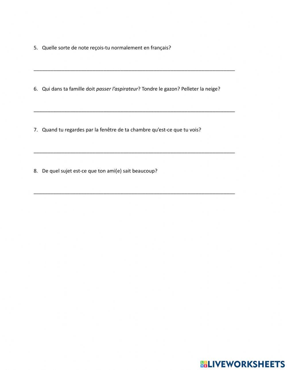 Le présent de l'indicatif