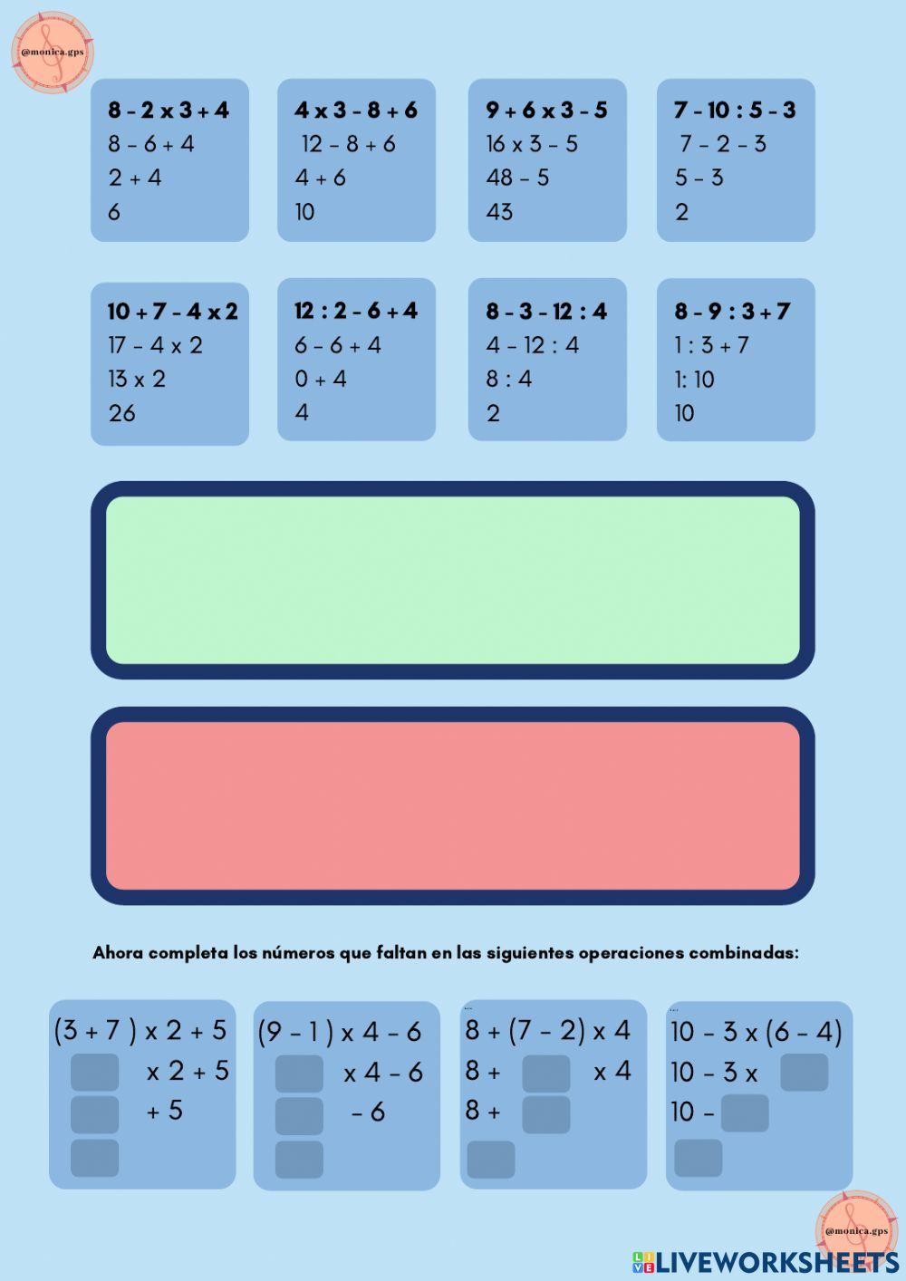 OPERACIONES COMBINADAS 4ºA - MÓNICA
