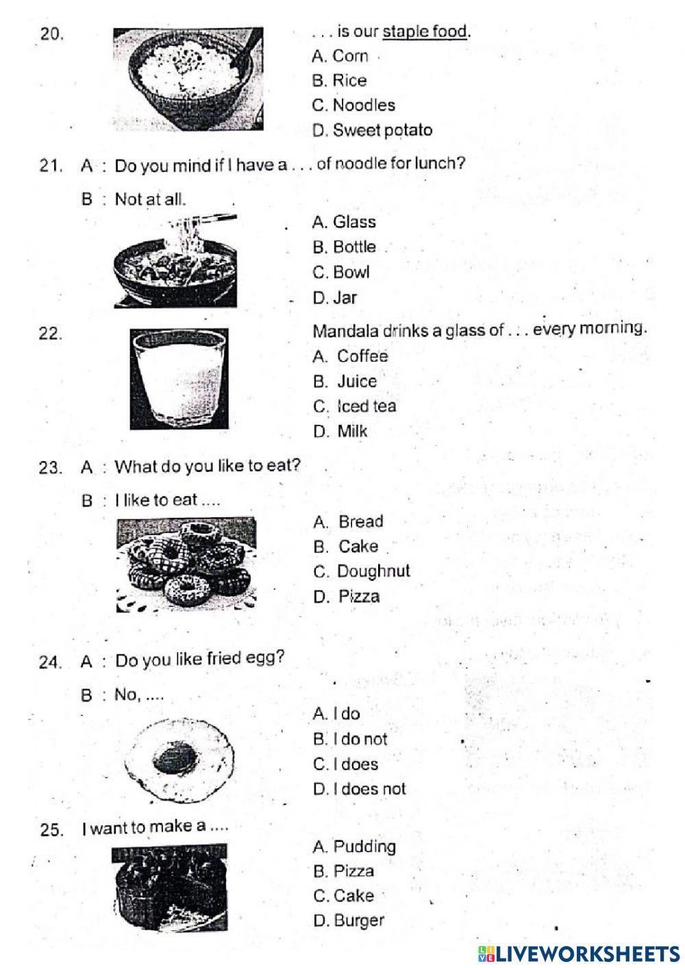 Latihan PAS Bhs Inggris Kelas 5