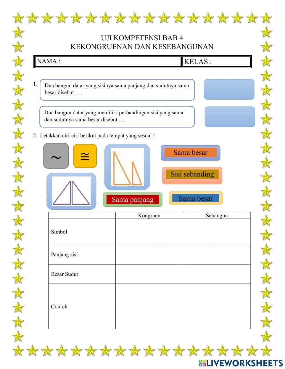 Uji Kompetensi Bab 4 Kelas 9