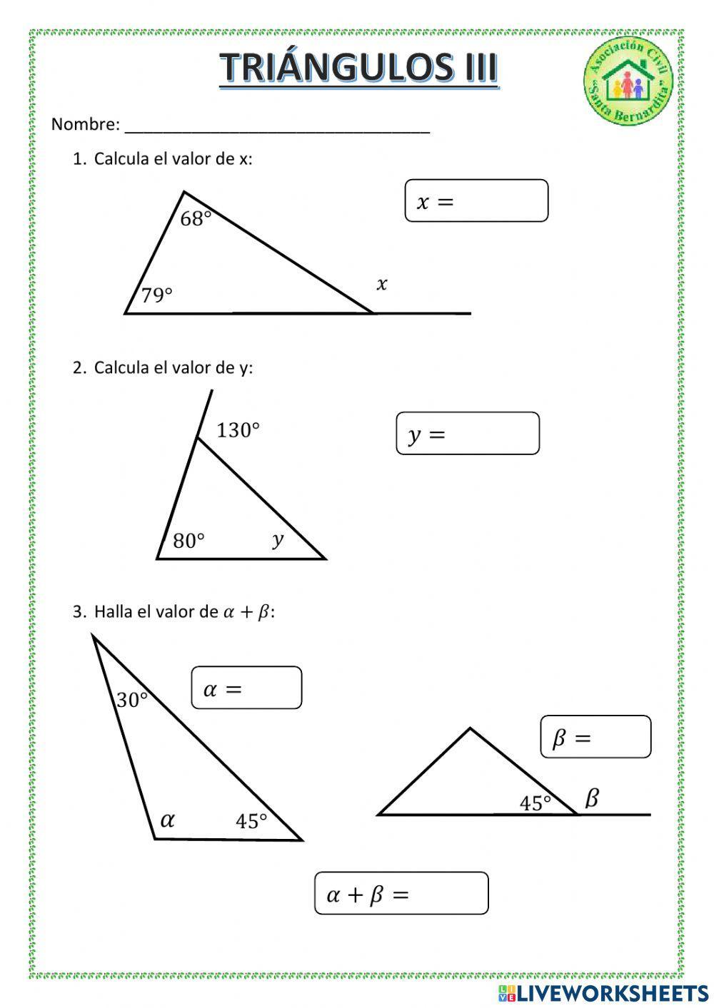 Triángulos iii
