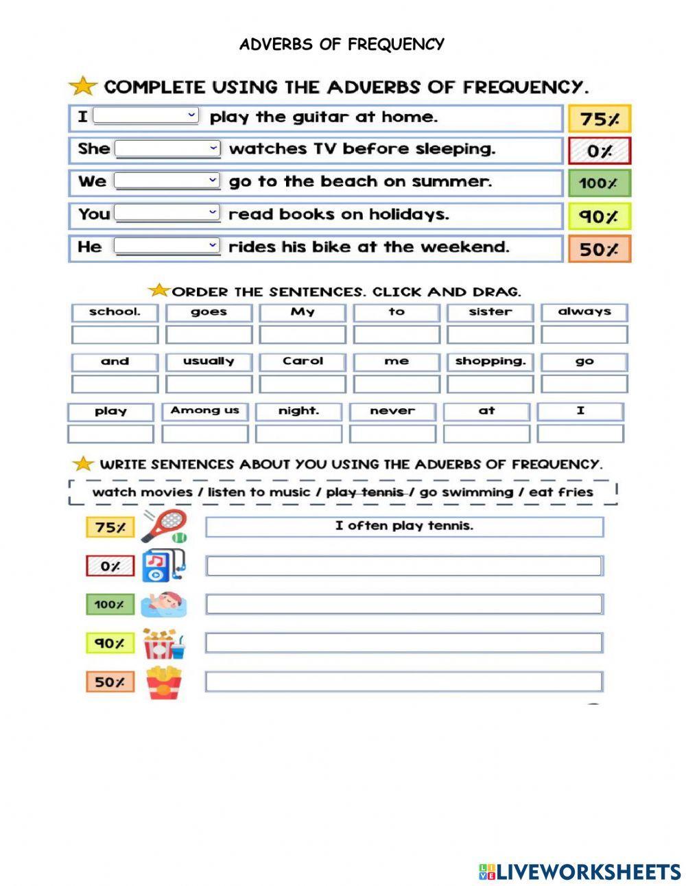 Adverbs of frecuency - Lex
