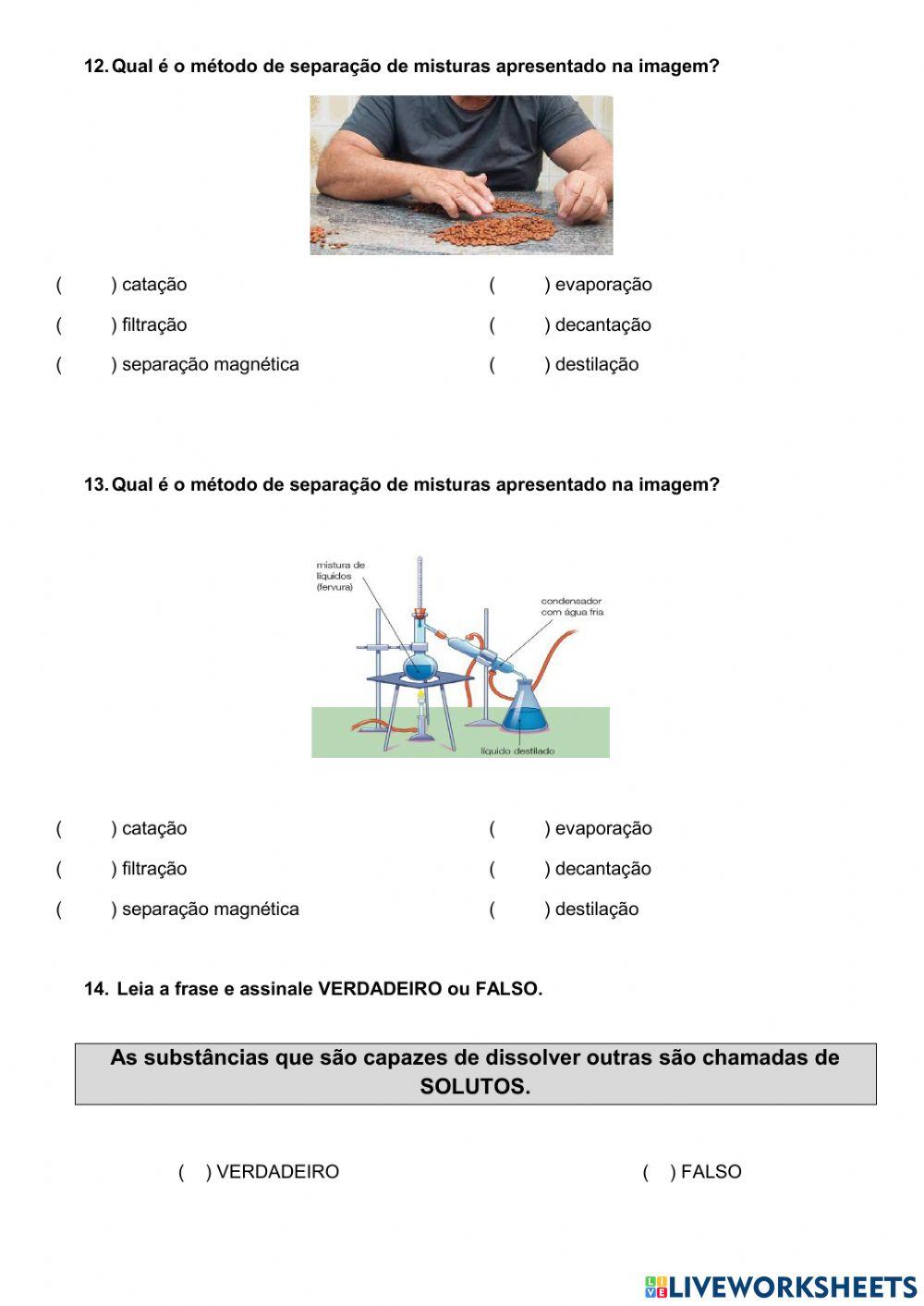 Avaliação de Ciências da Natureza
