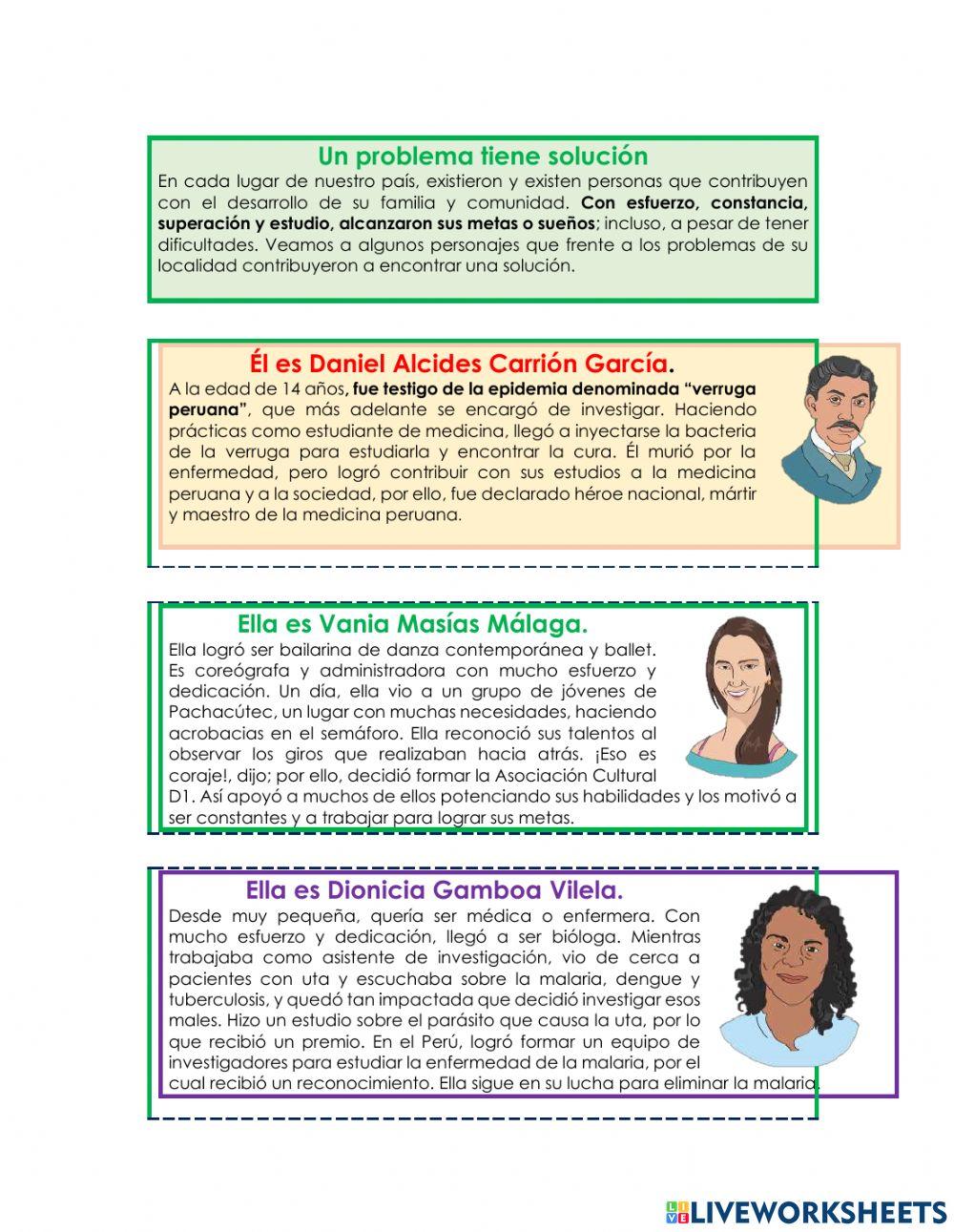 Personajes que dieron soluciones