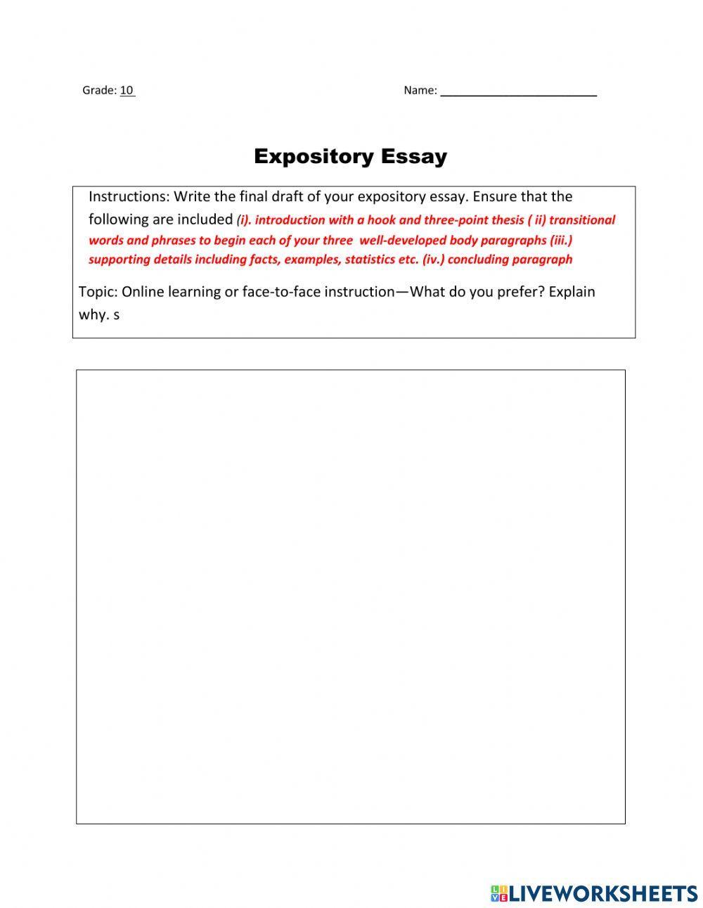 Expository Writing