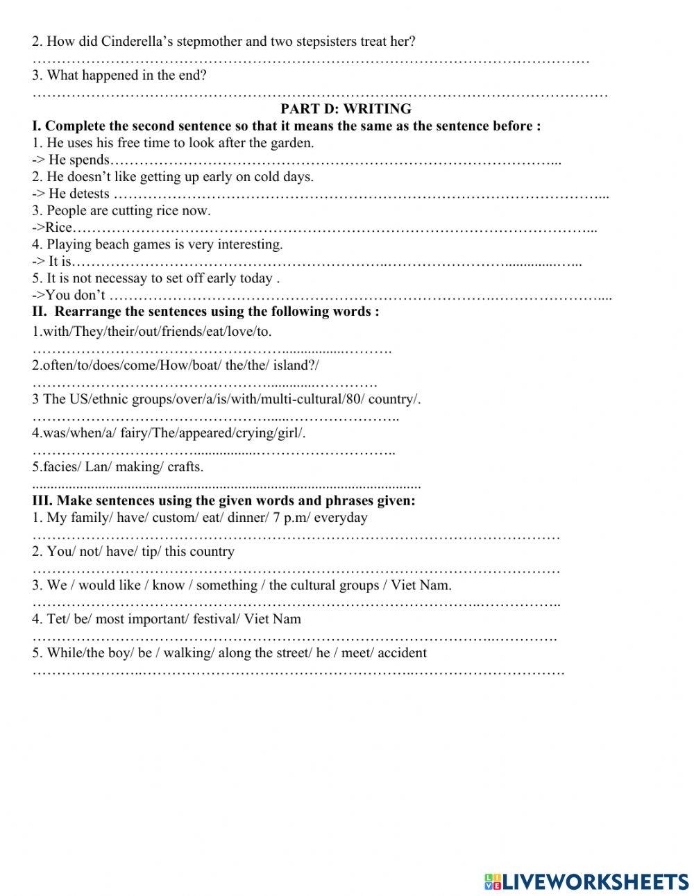 E8 - test 5 - term 1