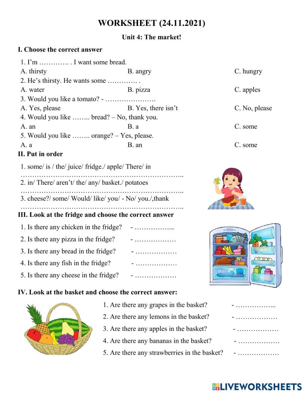 Unit 4: The market 24.11.2021