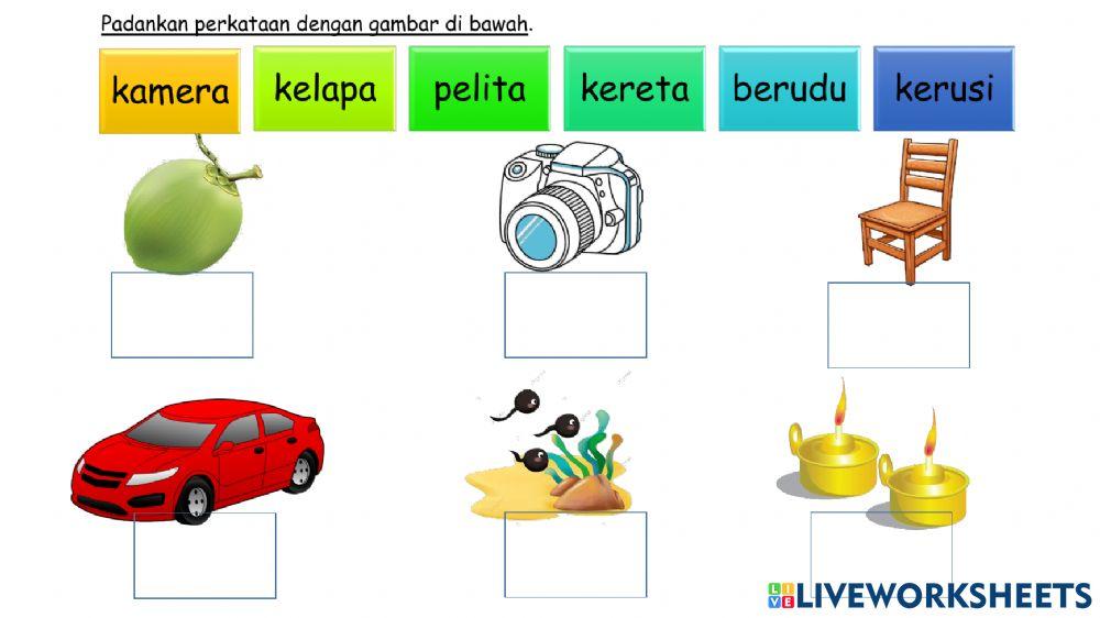 Padankan perkataan dengan gambar kv+kv