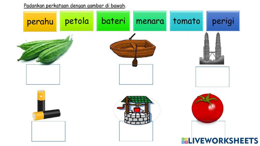 Padankan perkataan dengan gambar kv+kv
