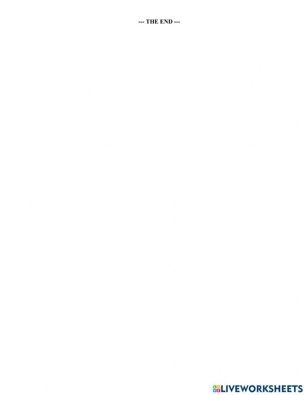 THE FIRST MID-TERM ENGLISH TEST - GRADE 6