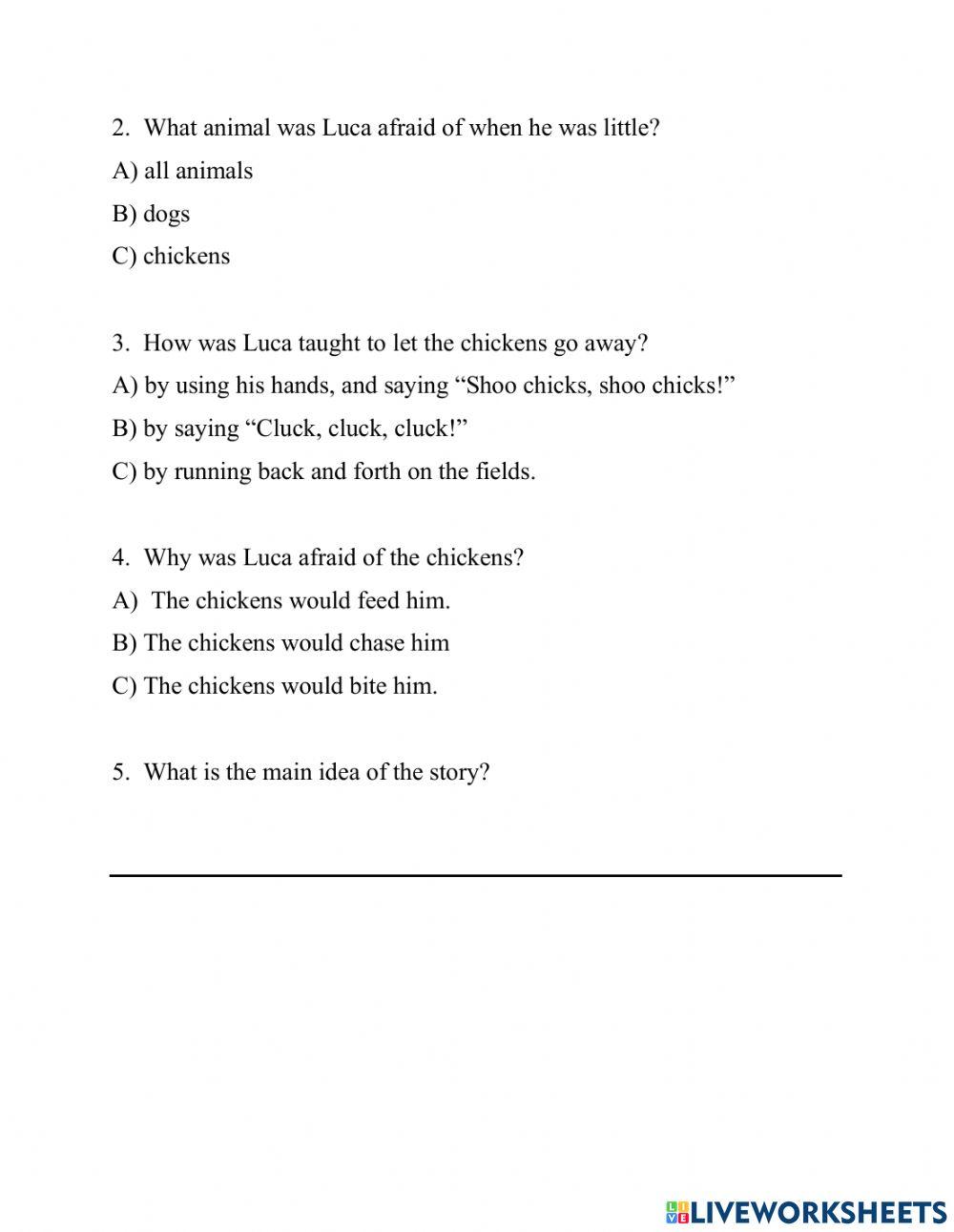 Reading and Comprehension