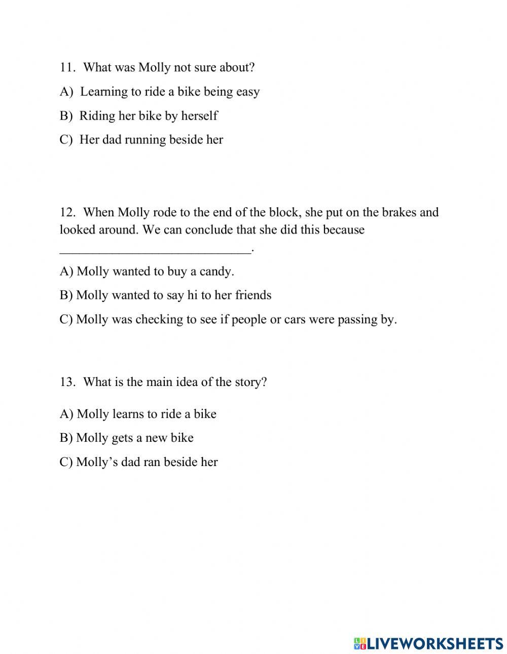 Reading and Comprehension