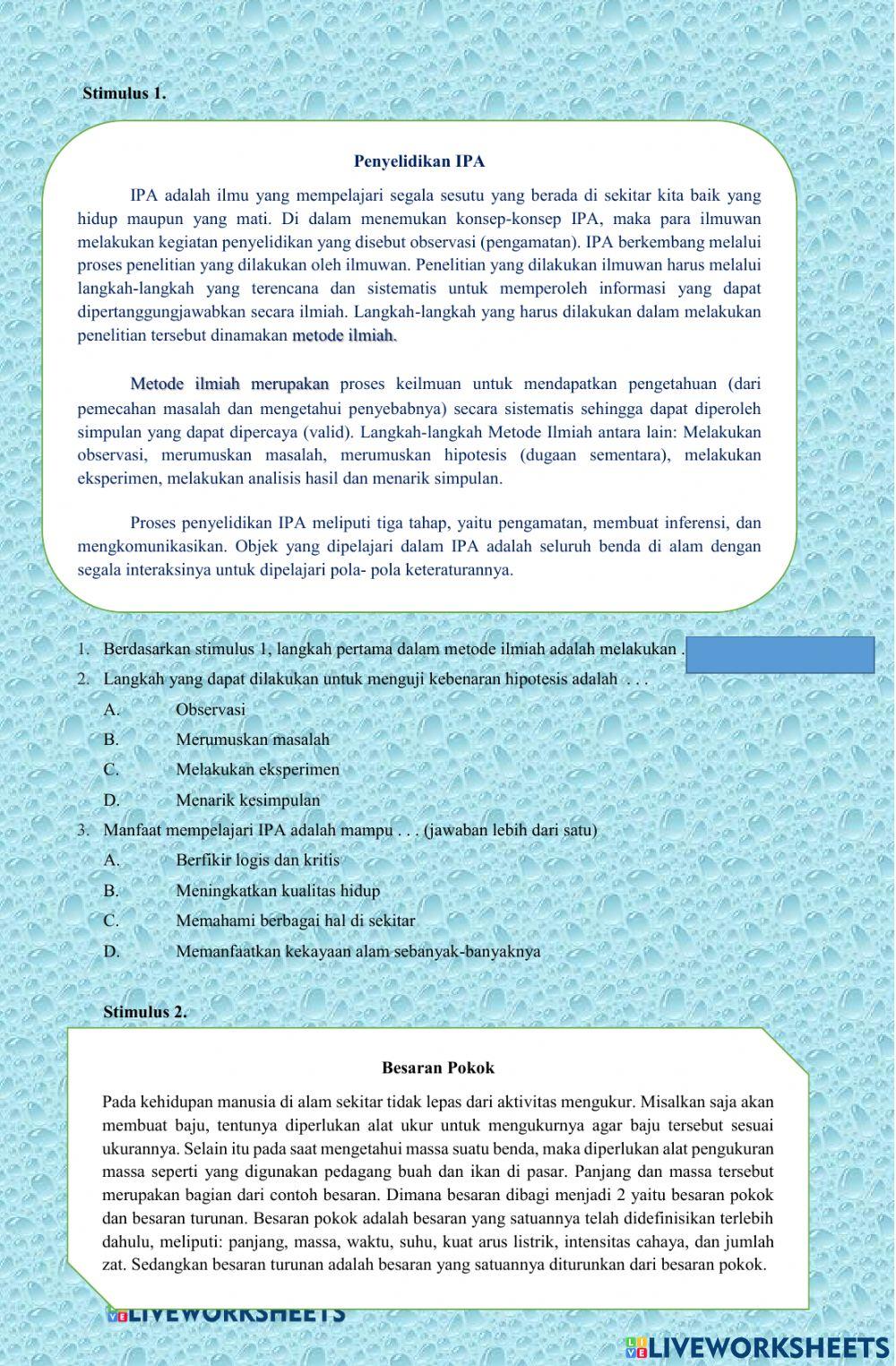 Penilaian akhir semester i ipa tahun 2021-2022