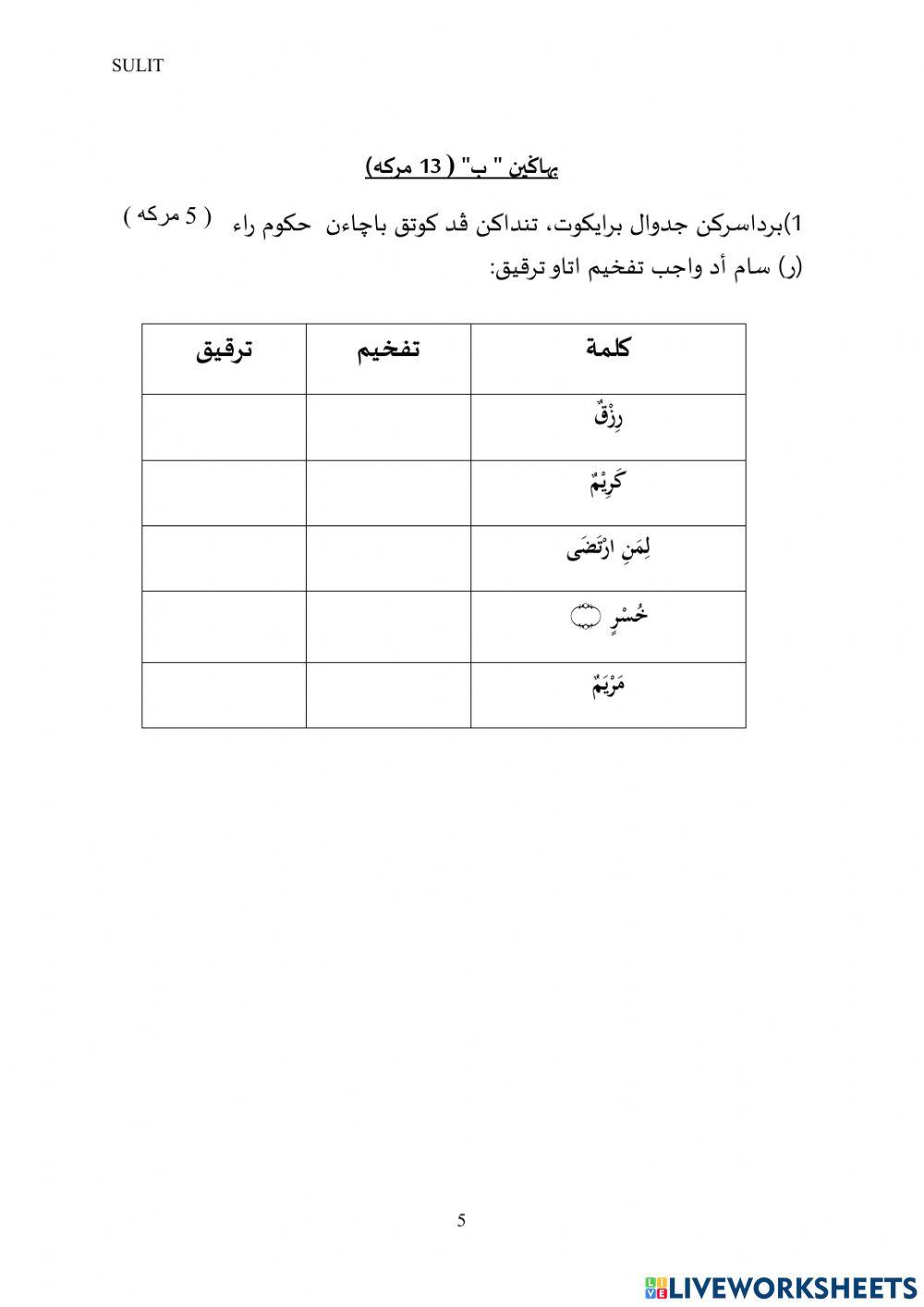 Sppim tajwid 2021 al amin kuching