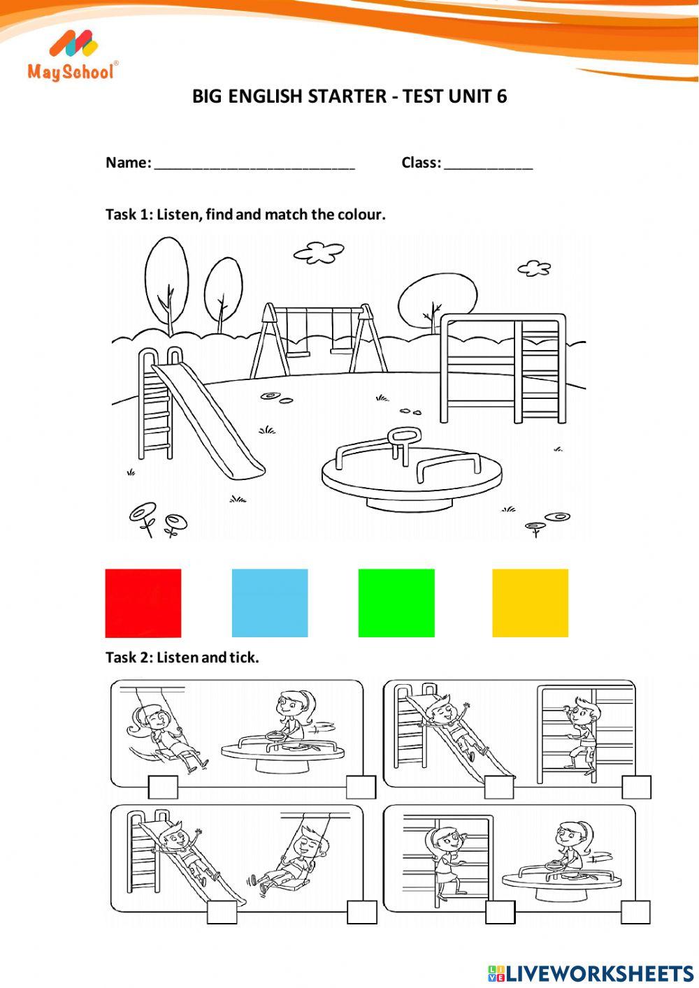 Big English Starter - Test Unit 6