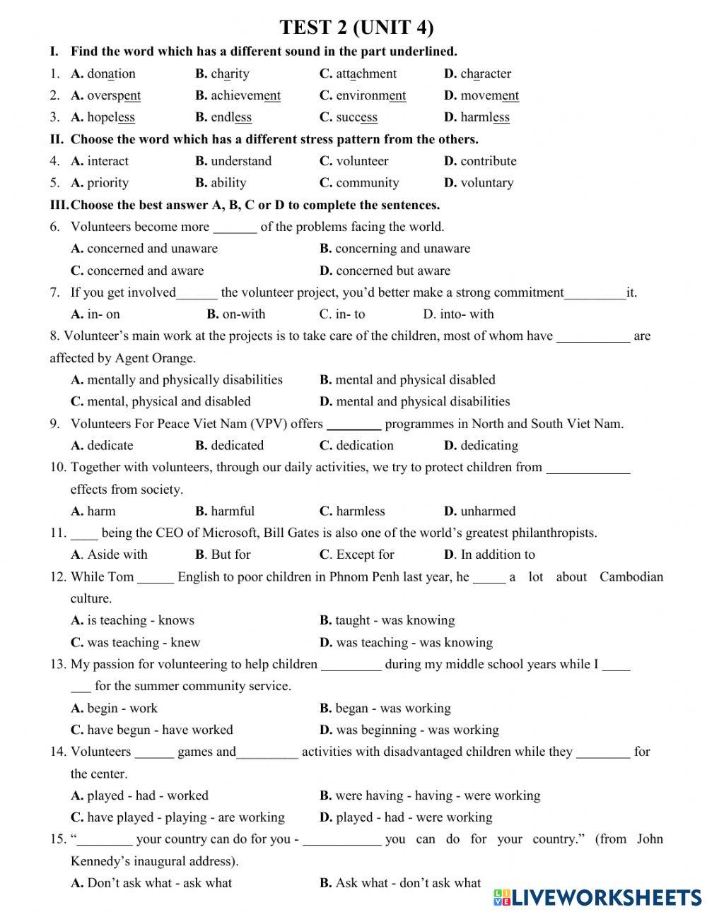 Grade 10-11 Volunteers