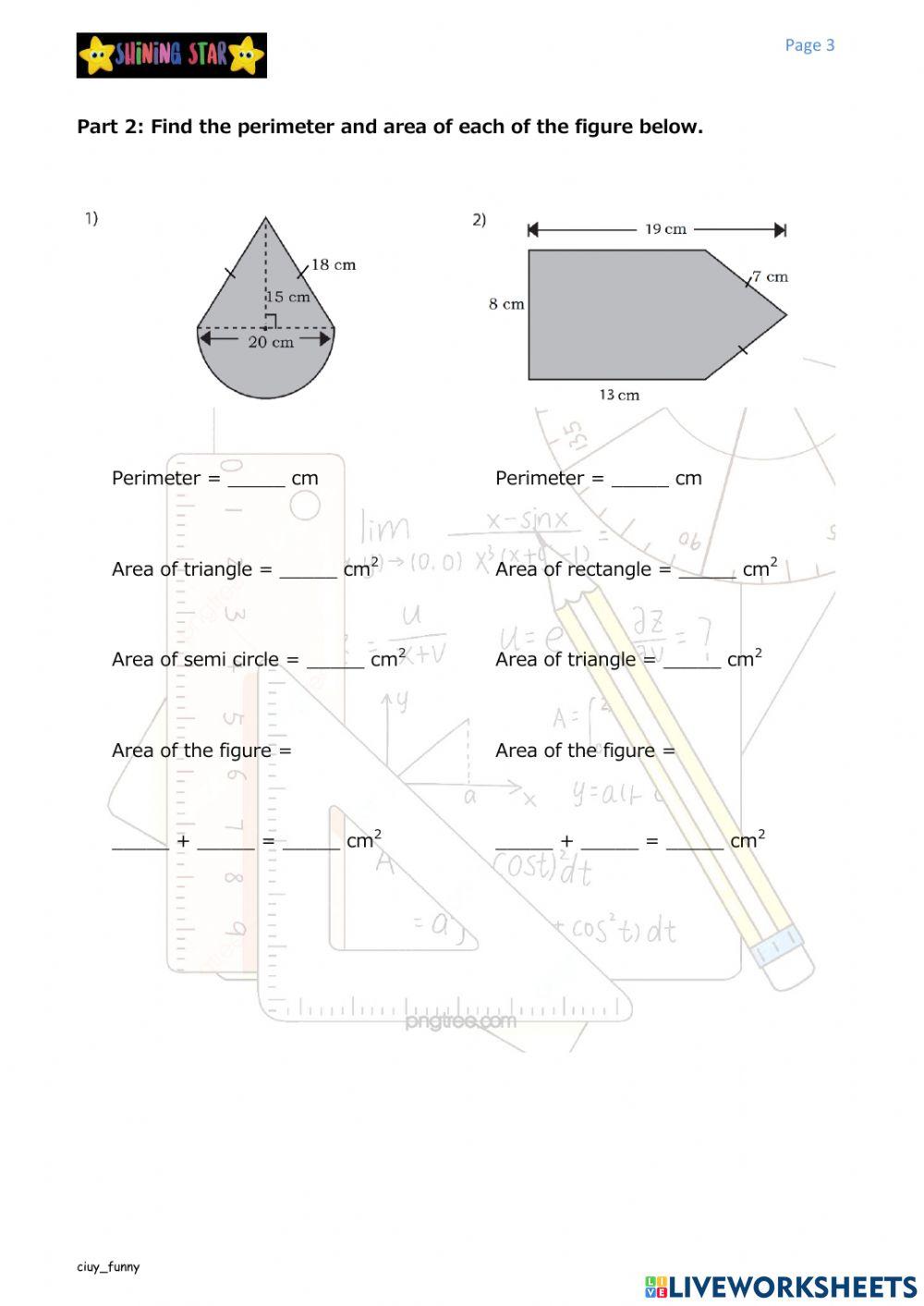 Area and Perimeter Area and Perimeter