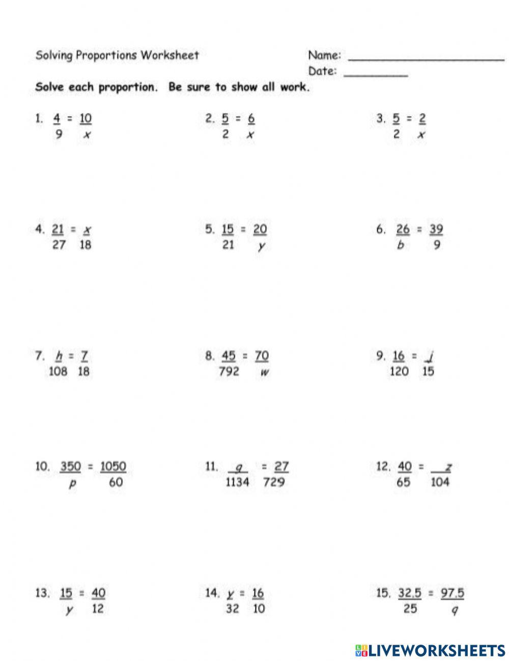 Solving Proportional 2