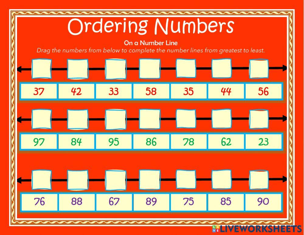 Ordering numbers from greatest to least 1