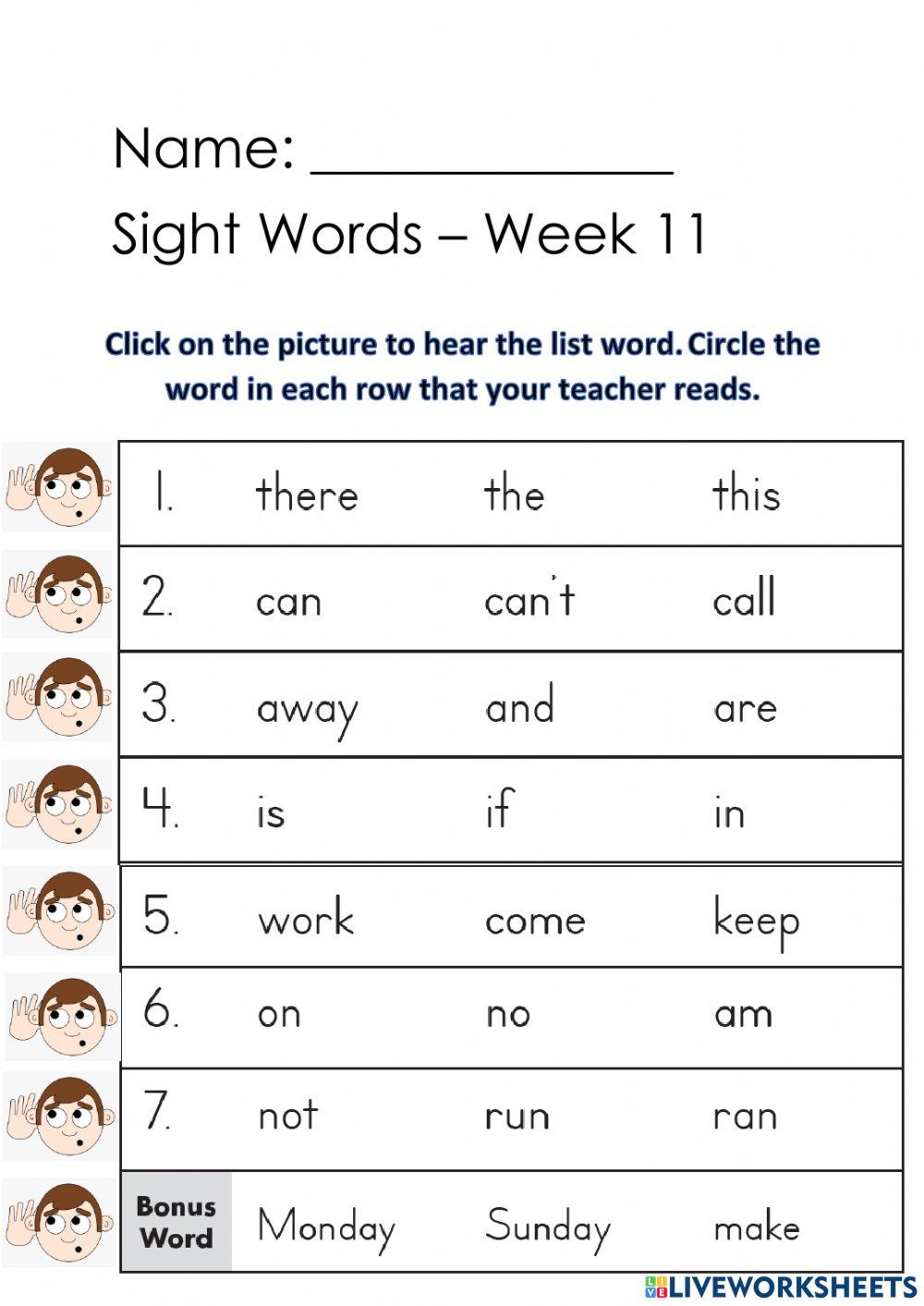Sight Words
