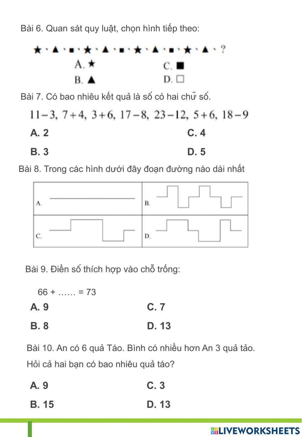 Đề thi thử Vòng loại toán BBB 2022