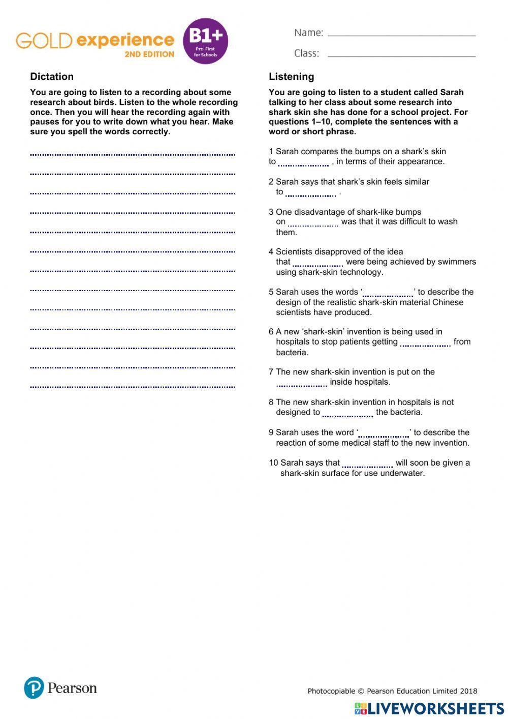 GOLD EXP B1+ test unit 6